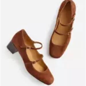 nettie heeled mary jane in suede